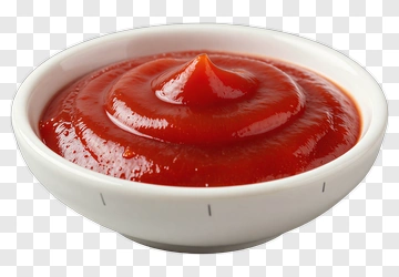 Red Ketchup In White Bowl PNG