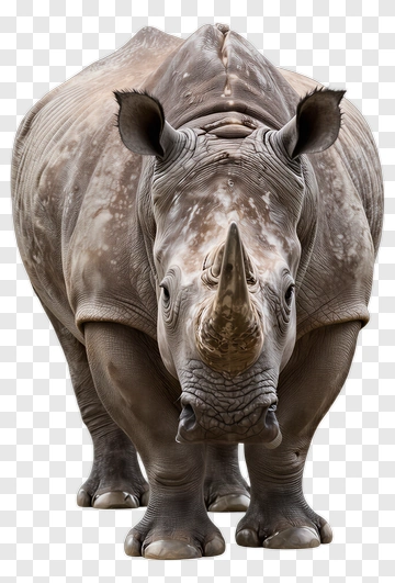 Rhino Facing Forward PNG