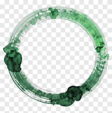 Green Brush Stroke Circle PNG