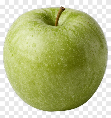 Green Apple With Dew Drops PNG