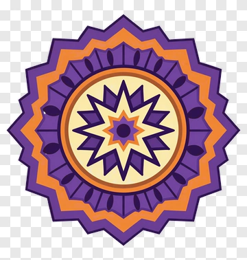 Purple And Orange Mandala PNG