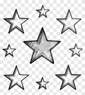 Hand Drawn Star Pattern PNG