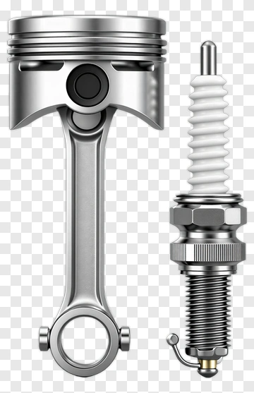 Piston And Spark Plug PNG
