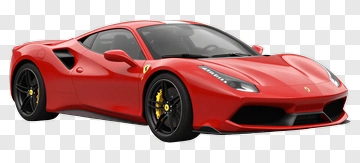 Red Ferrari Sports Car PNG