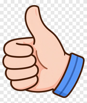 Cartoon Thumb Giving Thumbs Up PNG