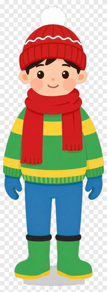 Child In Winter Outfit PNG
