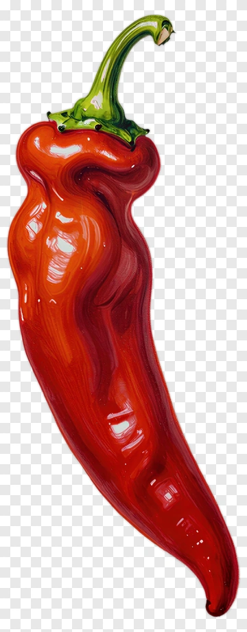 Red Chili Pepper With Green Stem PNG