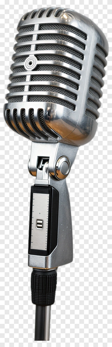 Vintage Microphone On Stand PNG