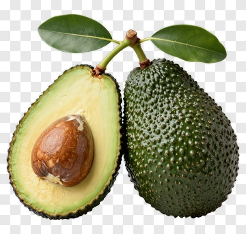 Fresh Avocado With Leaf PNG