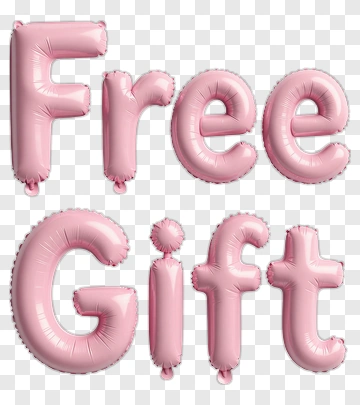 Pink Balloon Letters Free Gift PNG
