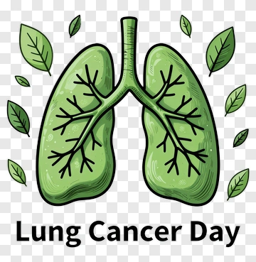 Lung Cancer Awareness Day Illustration PNG