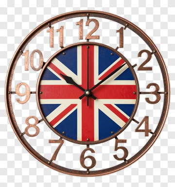 Union Jack Wall Clock PNG