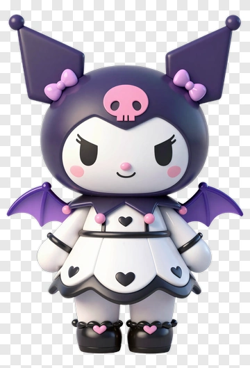 Kuromi In Bat Costume PNG