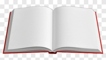 Open Red Notebook With Lined Pages PNG