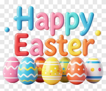 Happy Easter Eggs PNG