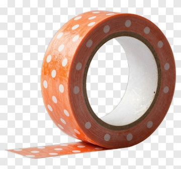Orange Polka Dot Wasabi Tape Roll PNG