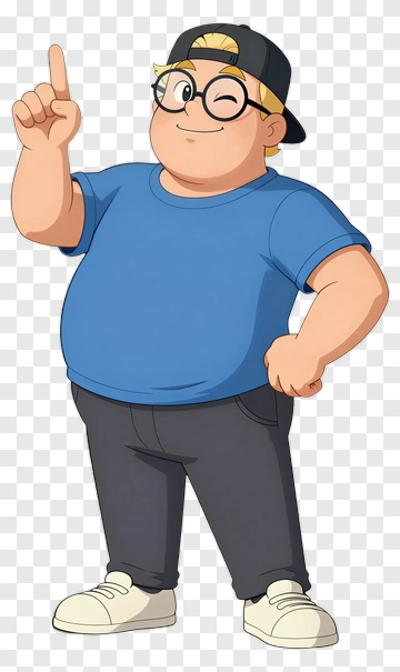 Cartoon Boy Pointing Up PNG