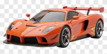 Orange Sports Car Model PNG