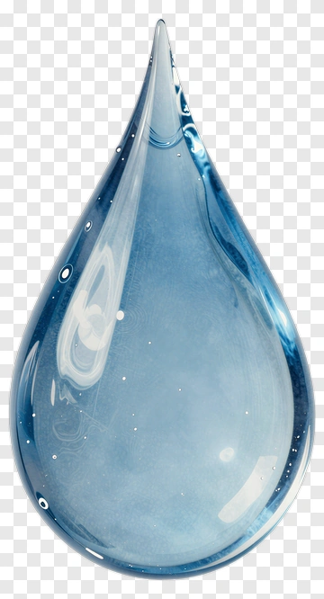 Blue Water Droplet PNG