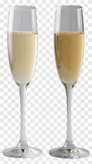 Two Champagne Glasses With Sparkling Liquid PNG