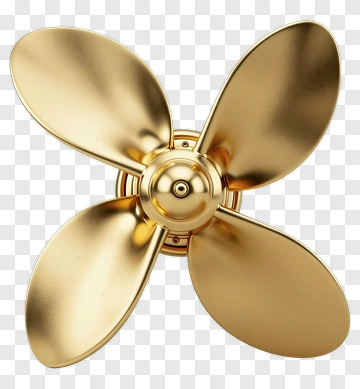 Golden Propeller PNG