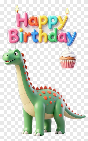 Dinosaur Birthday Celebration PNG
