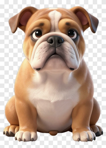 Bulldog Puppy Sitting PNG