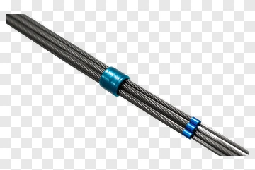 Steel Cable With Blue Connector PNG