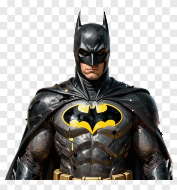 Batman In Detailed Armor PNG