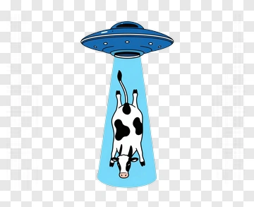 UFO Abducting A Cow PNG