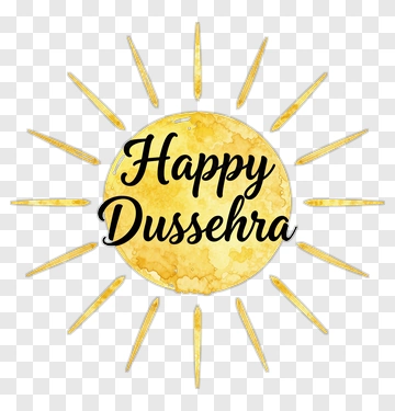 Happy Dussehra Sun Design PNG