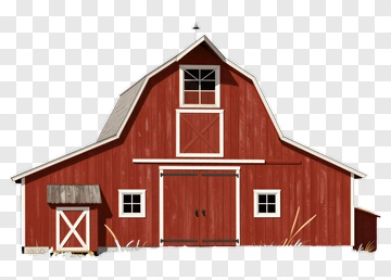 Red Barn In Countryside PNG