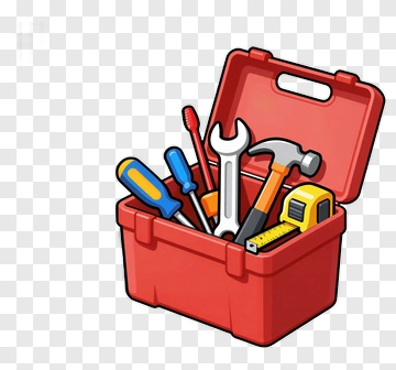 Red Tool Box With Tools PNG