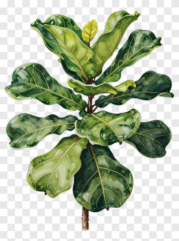 Fiddle Leaf Fig Plant PNG