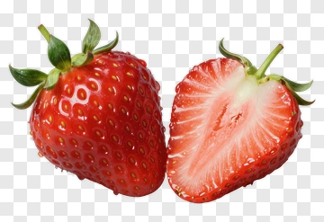 Fresh Strawberry With Sliced Half PNG