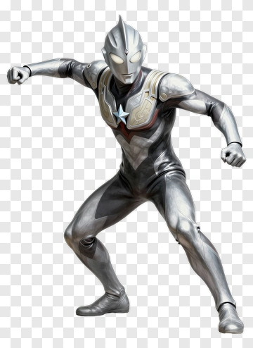 Ultraman In Action Pose PNG