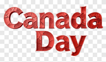 Canada Day Text Design PNG