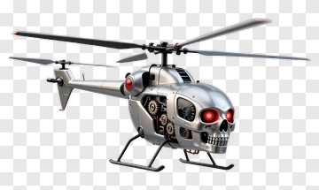 Futuristic Skull Helicopter PNG