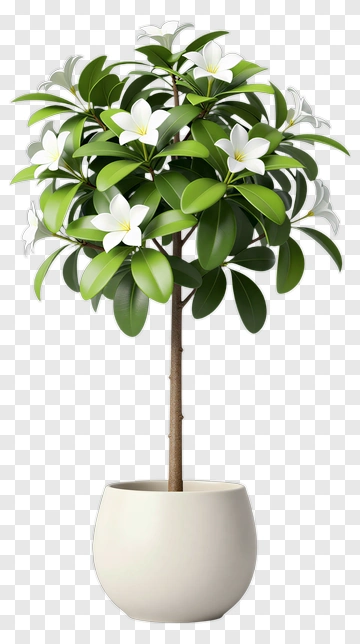 Flowering Tree In Ceramic Pot PNG