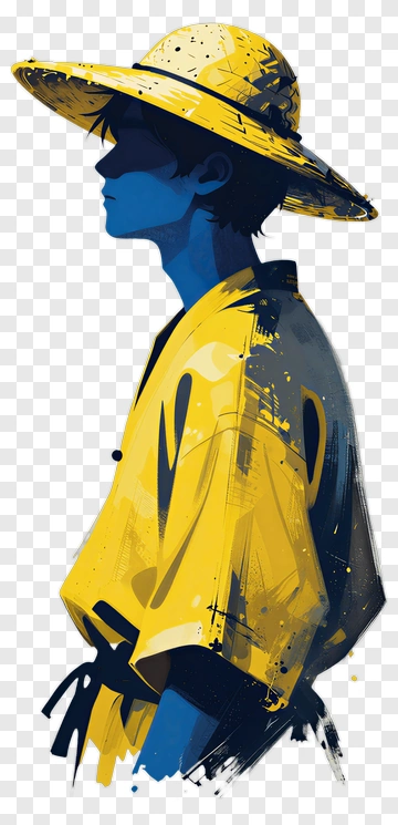 Person In Yellow Hat And Shirt PNG
