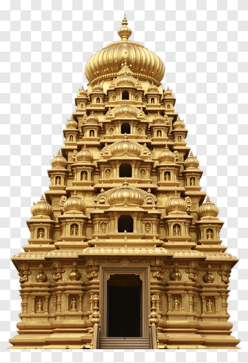 Golden Temple With Tiered Design PNG