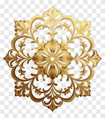 Gold Ornament Design PNG