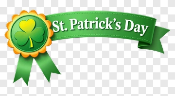 St. Patrick's Day Ribbon With Clover PNG
