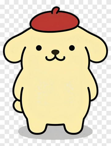 Pompompurin Wearing A Red Beret PNG