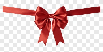 Red Satin Bow PNG