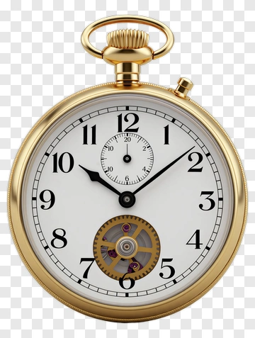 Classic Gold Pocket Watch PNG