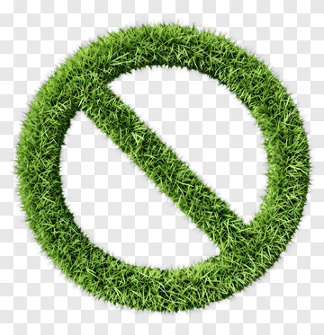 Grass Prohibition Sign PNG