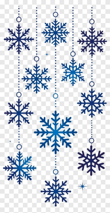 Blue Snowflakes Hanging Decorations PNG