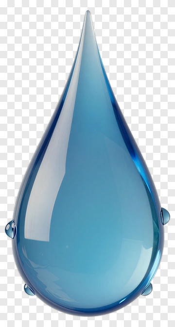 Blue Water Droplet PNG