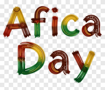Africa Day Text Design PNG